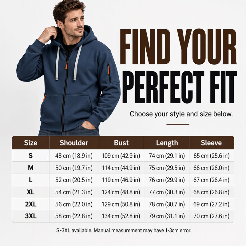 💖Black Friday Mega Deal – 50% off!💖🍂 Men's Casual Thermal Hooded Jacket