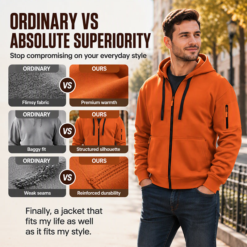 💖Black Friday Mega Deal – 50% off!💖🍂 Men's Casual Thermal Hooded Jacket