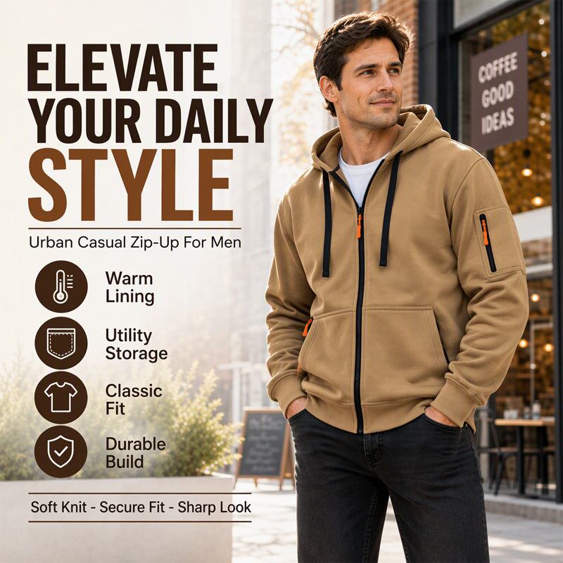 💖Black Friday Mega Deal – 50% off!💖🍂 Men's Casual Thermal Hooded Jacket