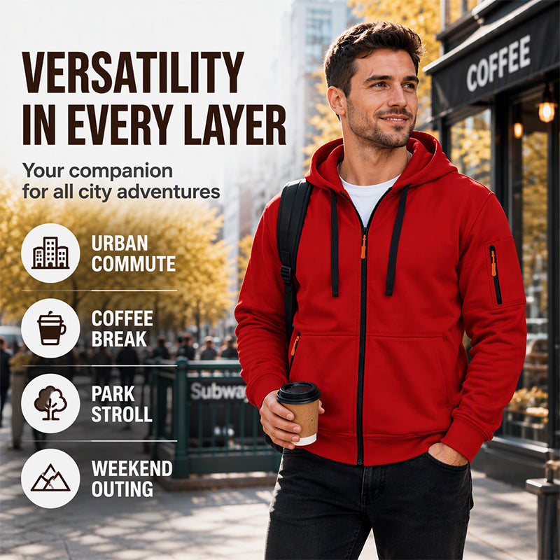 💖Black Friday Mega Deal – 50% off!💖🍂 Men's Casual Thermal Hooded Jacket