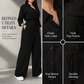 🖤Black Friday Sale:50% OFF🖤 😎Women's Solid Color Lapel Collar Shirt Style Jumpsuit with Waist Tie