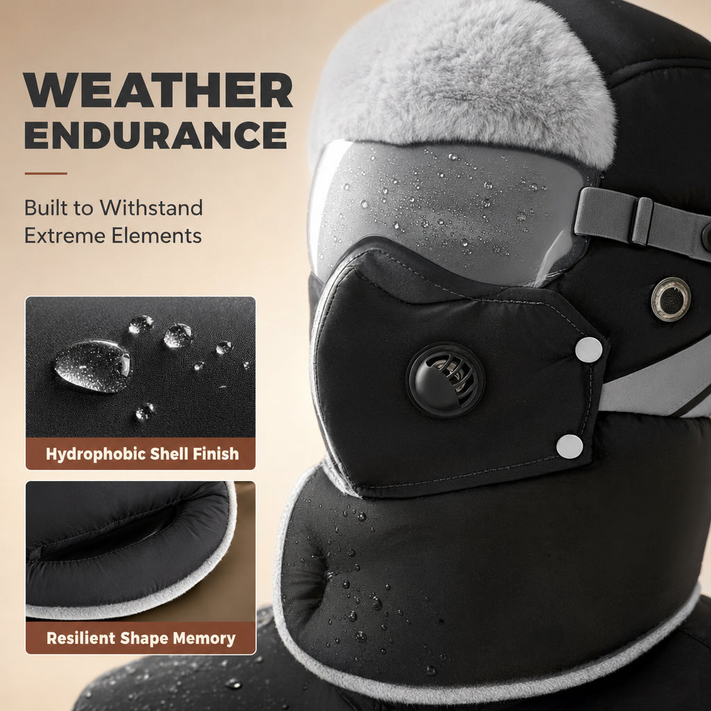 💖Black Friday Mega Deal – 50% off!💖 Windproof Winter Thermal Trapper Hat with Integrated Face Mask
