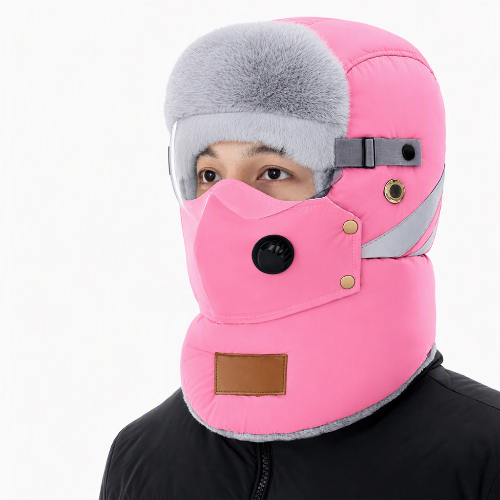 💖Black Friday Mega Deal – 50% off!💖 Windproof Winter Thermal Trapper Hat with Integrated Face Mask