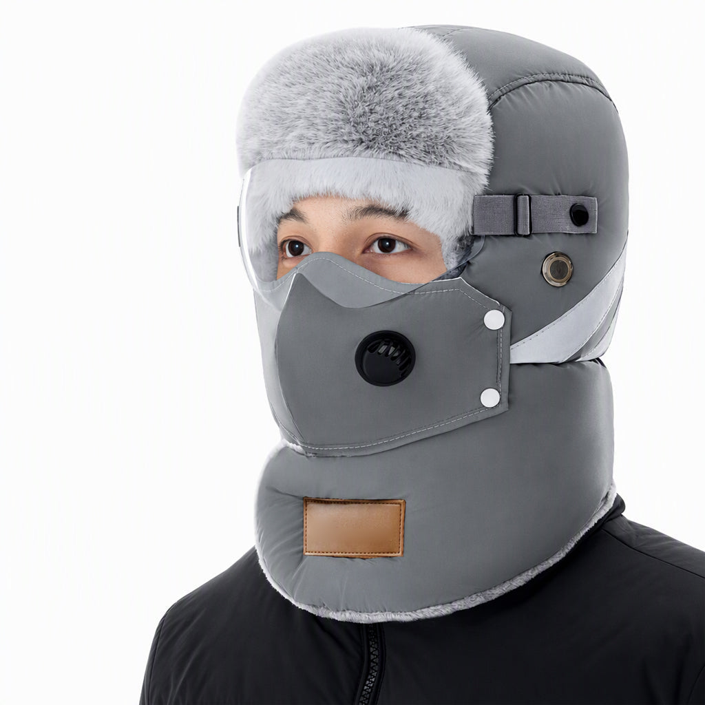 💖Black Friday Mega Deal – 50% off!💖 Windproof Winter Thermal Trapper Hat with Integrated Face Mask