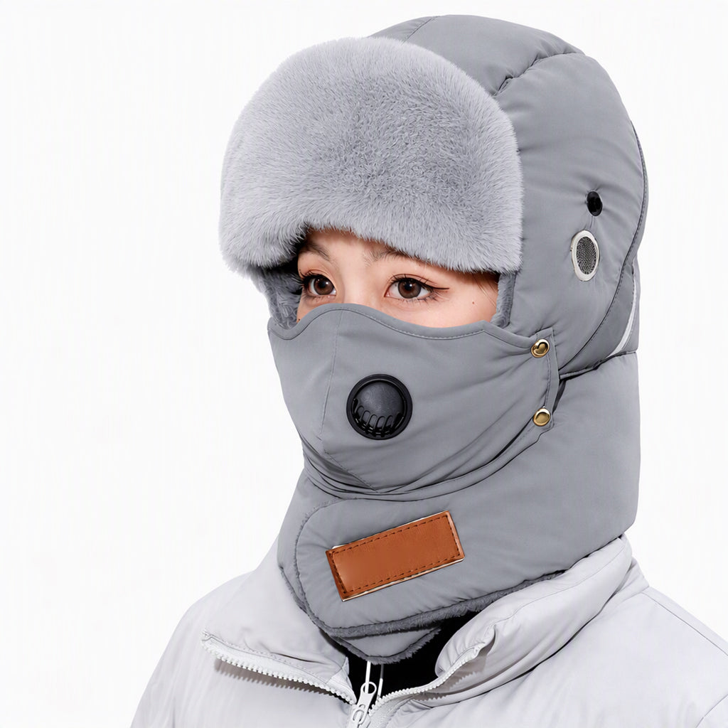 💖Black Friday Mega Deal – 50% off!💖 Windproof Winter Thermal Trapper Hat with Integrated Face Mask