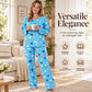 💖Black Friday Mega Deal – 50% off!💖Women's Heart Print Long Sleeve Pajama Set🌸
