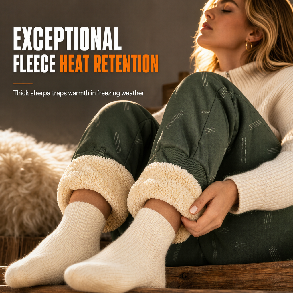 💖Black Friday Mega Deal – 50% off!💖 ✨Unisex Relaxed-Fit Sports Pants with Sherpa Lining
