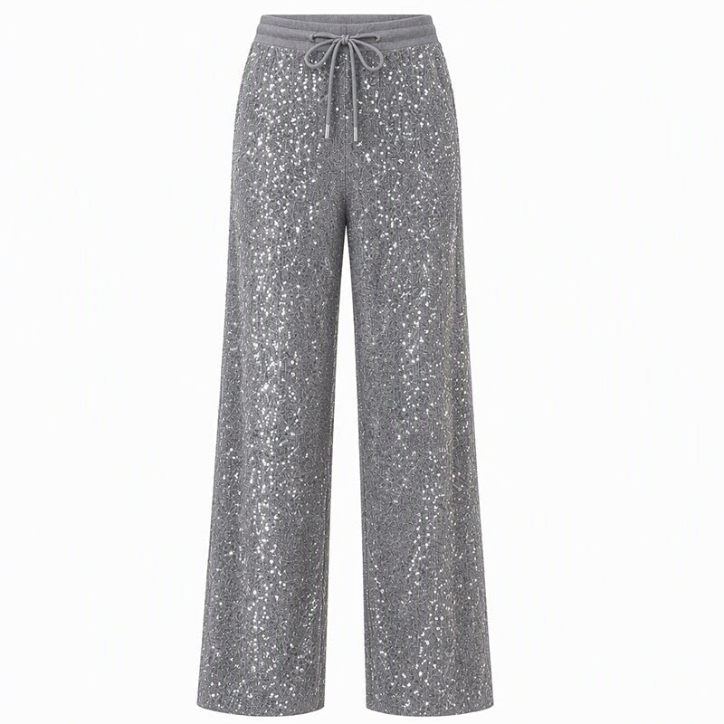 🖤Black Friday Sale:50% OFF🖤 💎Women's Sparkling Sequin Wide-Leg Pants