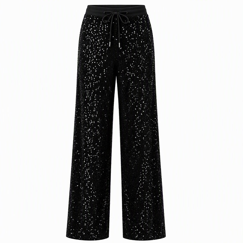 🖤Black Friday Sale:50% OFF🖤 💎Women's Sparkling Sequin Wide-Leg Pants