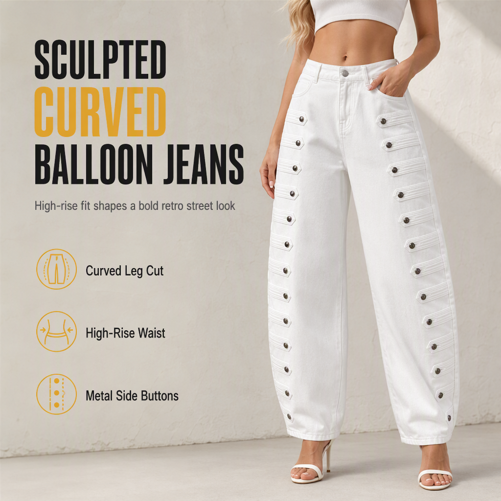 💖Black Friday Mega Deal – 50% off!💖👖 Women's Retro High Waisted Curved Leg Jeans ✨