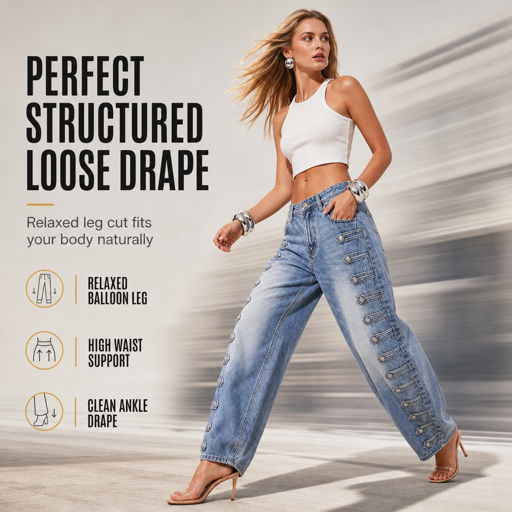 💖Black Friday Mega Deal – 50% off!💖👖 Women's Retro High Waisted Curved Leg Jeans ✨