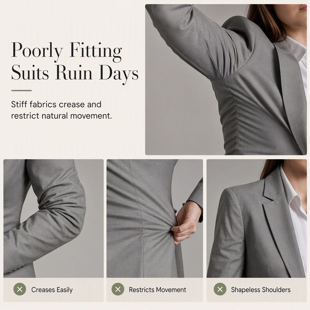 💖Black Friday Mega Deal – 50% off!💖✨Elegant Two-Piece Suit Set with Tailored Blazer and Relaxed Wide-Leg Trousers