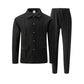🖤Black Friday Sale:50% OFF🖤 Men's Waffle Knit Cardigan Jacket & Pants Set