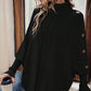 Women's Elegant High-Neck Asymmetrical Hem Cape Sweater