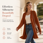 💖Black Friday Mega Deal – 50% off!💖 🌺Women's Mid-Length Open Front Knit Cardigan Sweater with Ribbed Cuffs