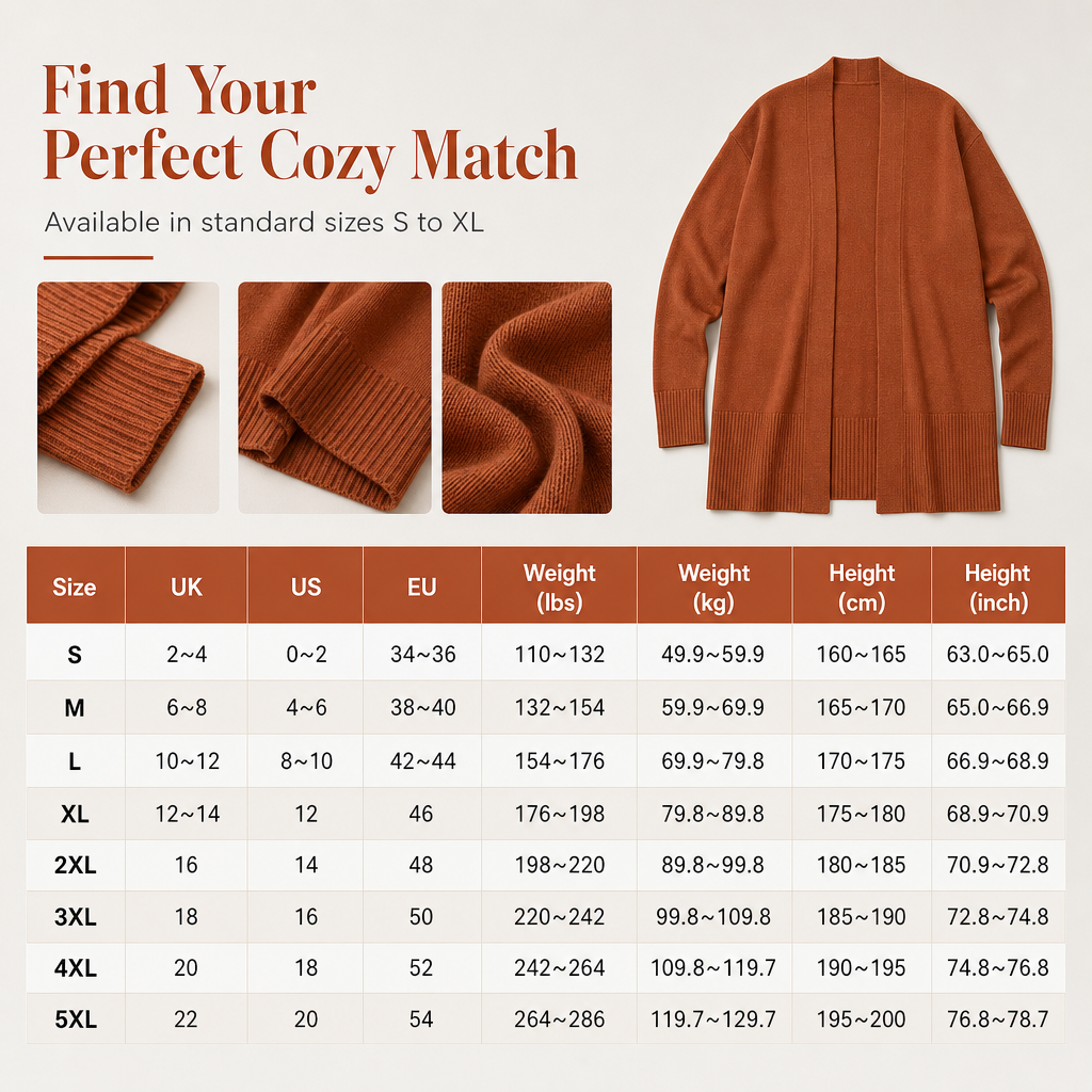 💖Black Friday Mega Deal – 50% off!💖 🌺Women's Mid-Length Open Front Knit Cardigan Sweater with Ribbed Cuffs