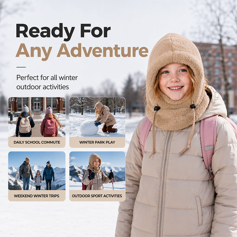 💖Black Friday Mega Deal – 50% off!💖 ❄️Children's Windproof Thermal Cycling Balaclava Hat