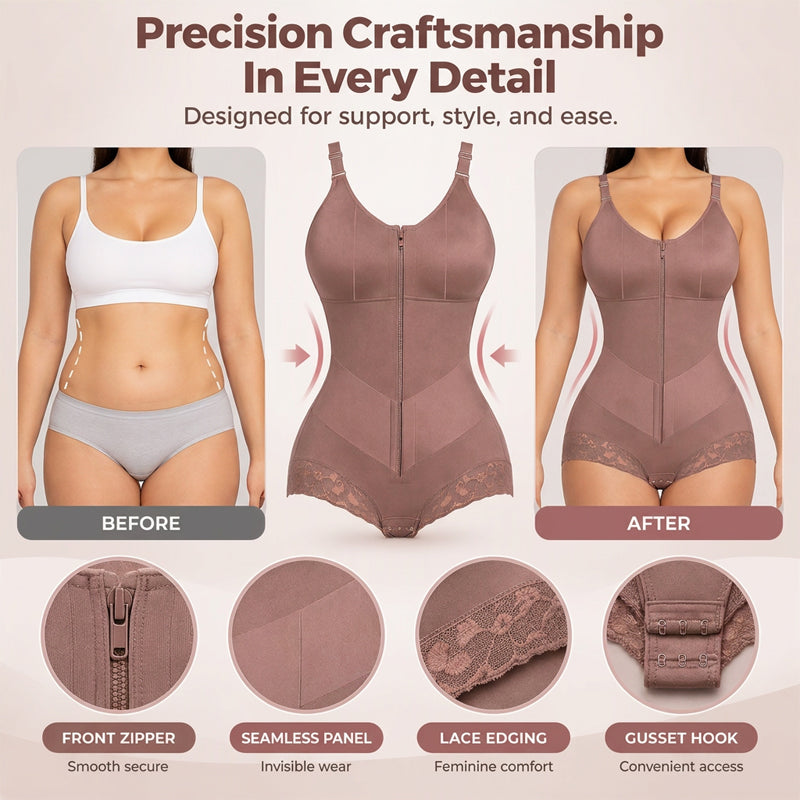 🌺 Women's Plus Size Tummy Control Bodysuit Shapewear