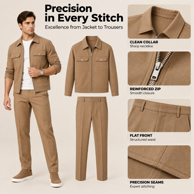 💖Black Friday Mega Deal – 50% off!💖 Men's Casual Stylish Jacket and Pants Set