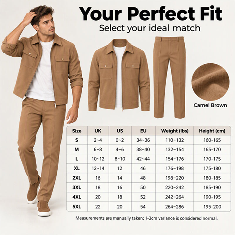 💖Black Friday Mega Deal – 50% off!💖 Men's Casual Stylish Jacket and Pants Set