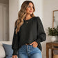 💖Black Friday Mega Deal – 50% off!💖 Women's Elegant Crewneck Smocked Cuff Top