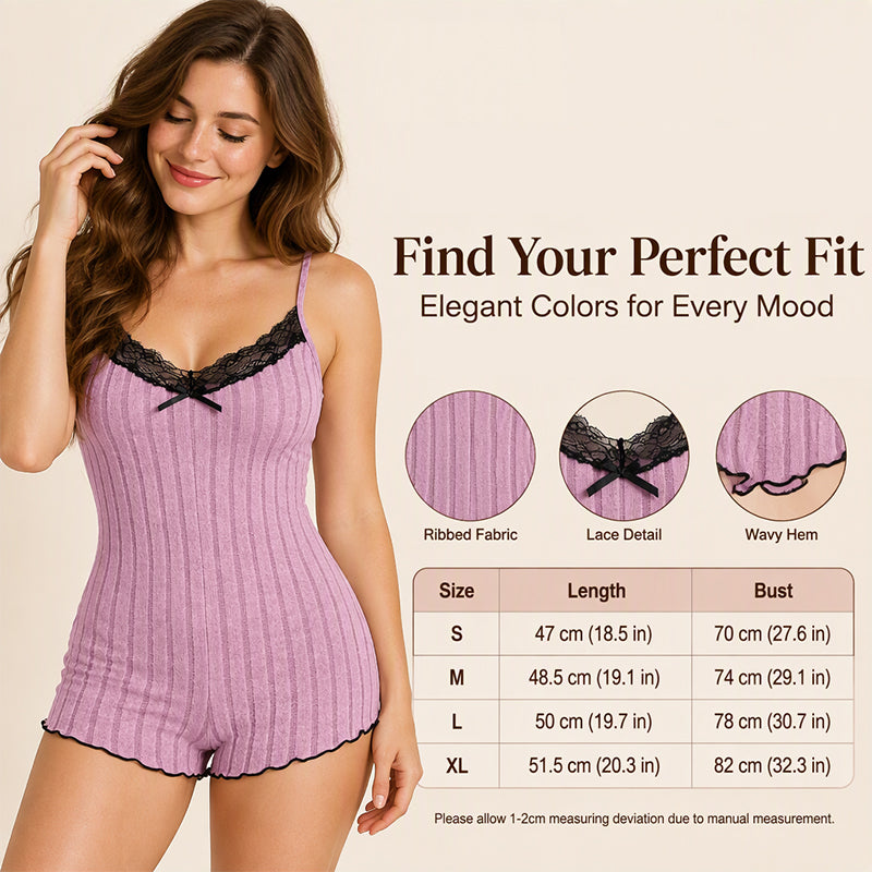 🖤Black Friday Sale:50% OFF🖤 🔥🦋 Women's Butterfly Back Lace Romper – Elegant, Flattering & Comfortable Nightwear