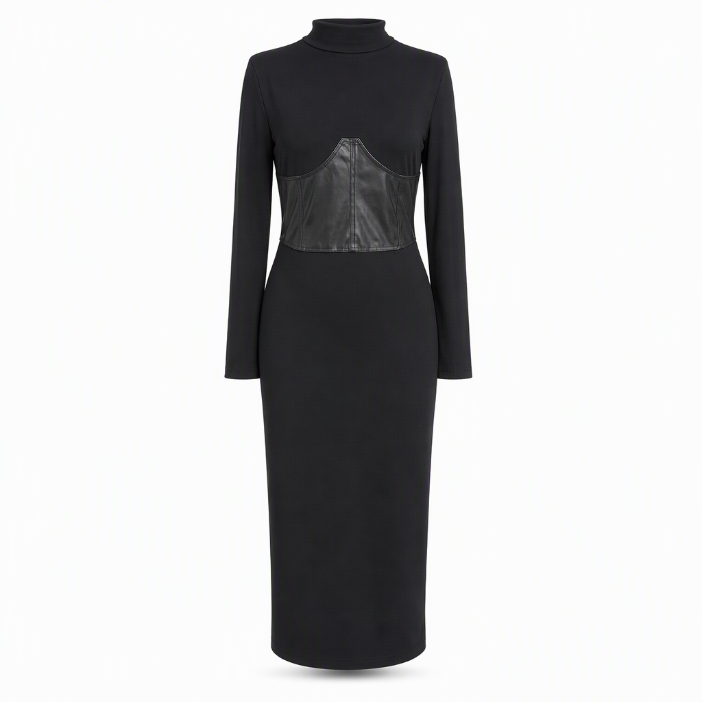 ✨Sculpted Waist, Elegant Curve – Women's Ribbed Bodycon Dress