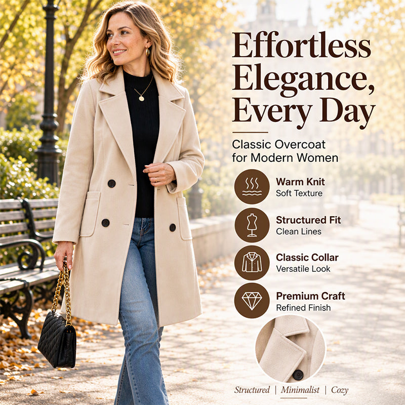 💖Black Friday Mega Deal – 50% off!💖 🍁Women's Double-Breasted Woolen Coat