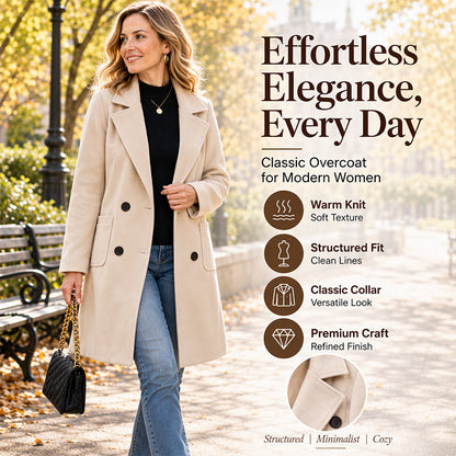 💖Black Friday Mega Deal – 50% off!💖 🍁Women's Double-Breasted Woolen Coat