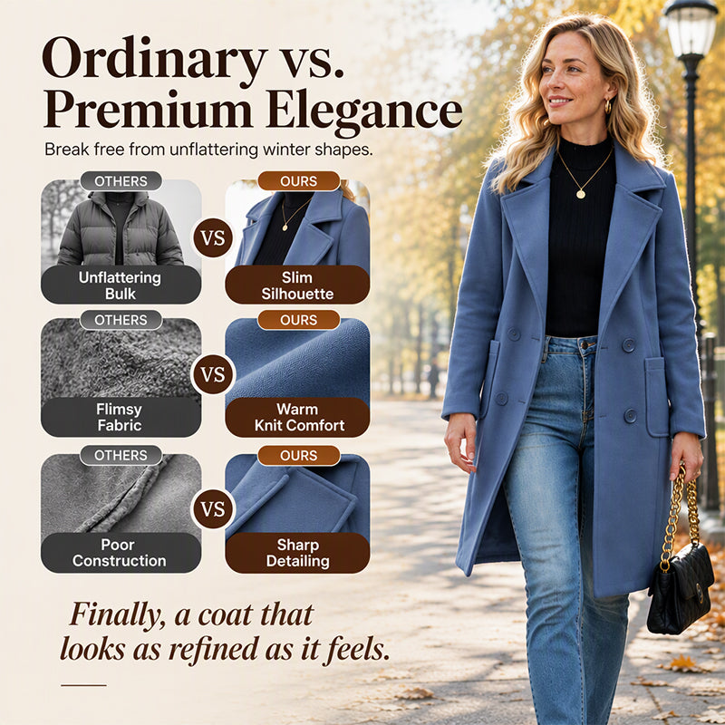 💖Black Friday Mega Deal – 50% off!💖 🍁Women's Double-Breasted Woolen Coat