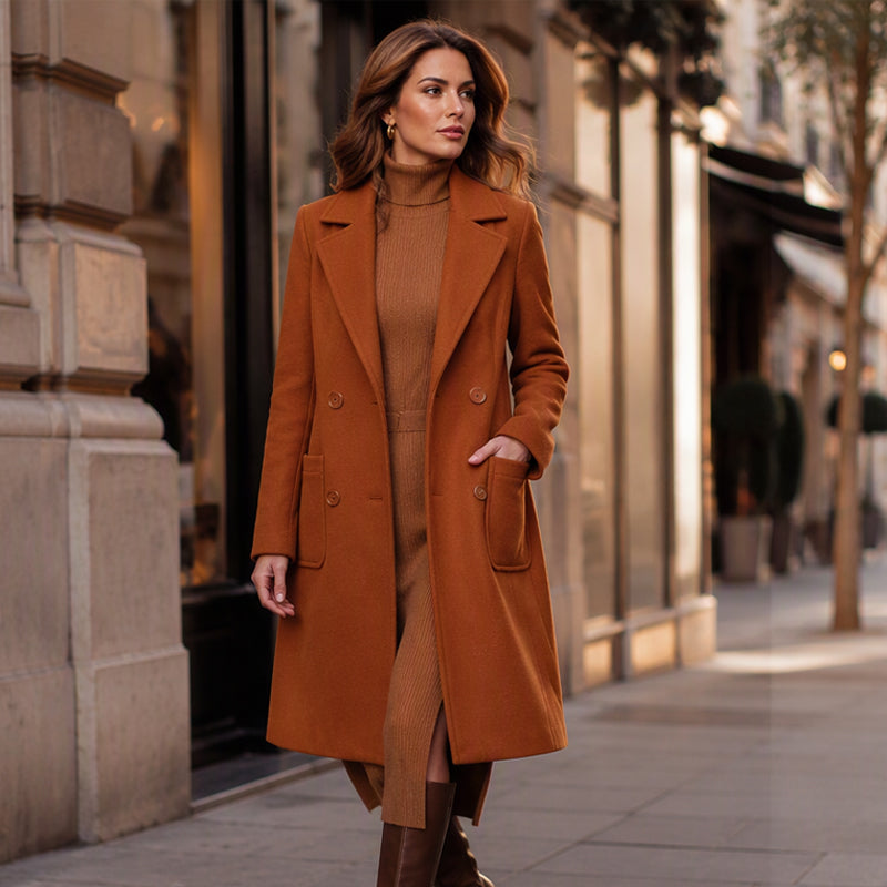 💖Black Friday Mega Deal – 50% off!💖 🍁Women's Double-Breasted Woolen Coat