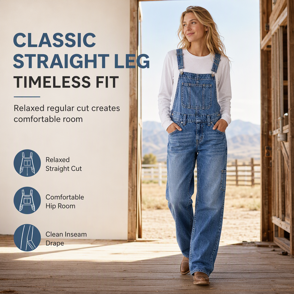 💖Black Friday Mega Deal – 50% off!💖 👖Women's Stretchy Denim Overalls Wide Leg Jumpsuit with Adjustable Straps
