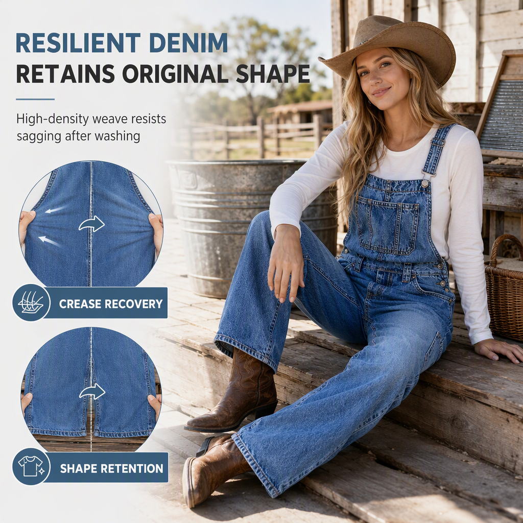 💖Black Friday Mega Deal – 50% off!💖 👖Women's Stretchy Denim Overalls Wide Leg Jumpsuit with Adjustable Straps