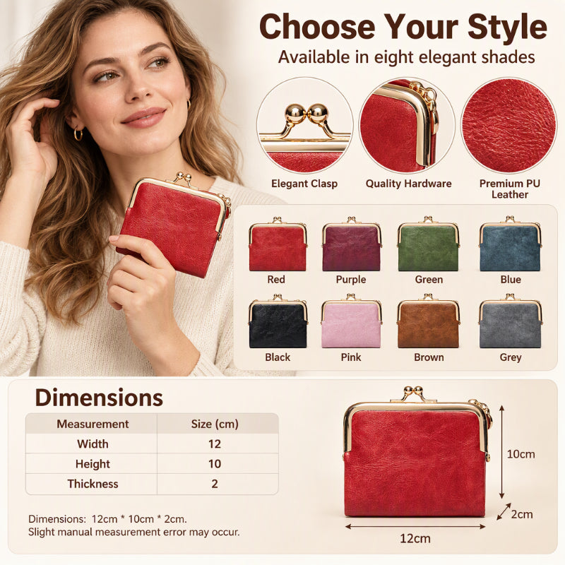 💖Black Friday Mega Deal – 50% off!💖 👛Vintage Kiss-Lock Wallet with Multi Card Holders