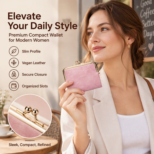 💖Black Friday Mega Deal – 50% off!💖 👛Vintage Kiss-Lock Wallet with Multi Card Holders