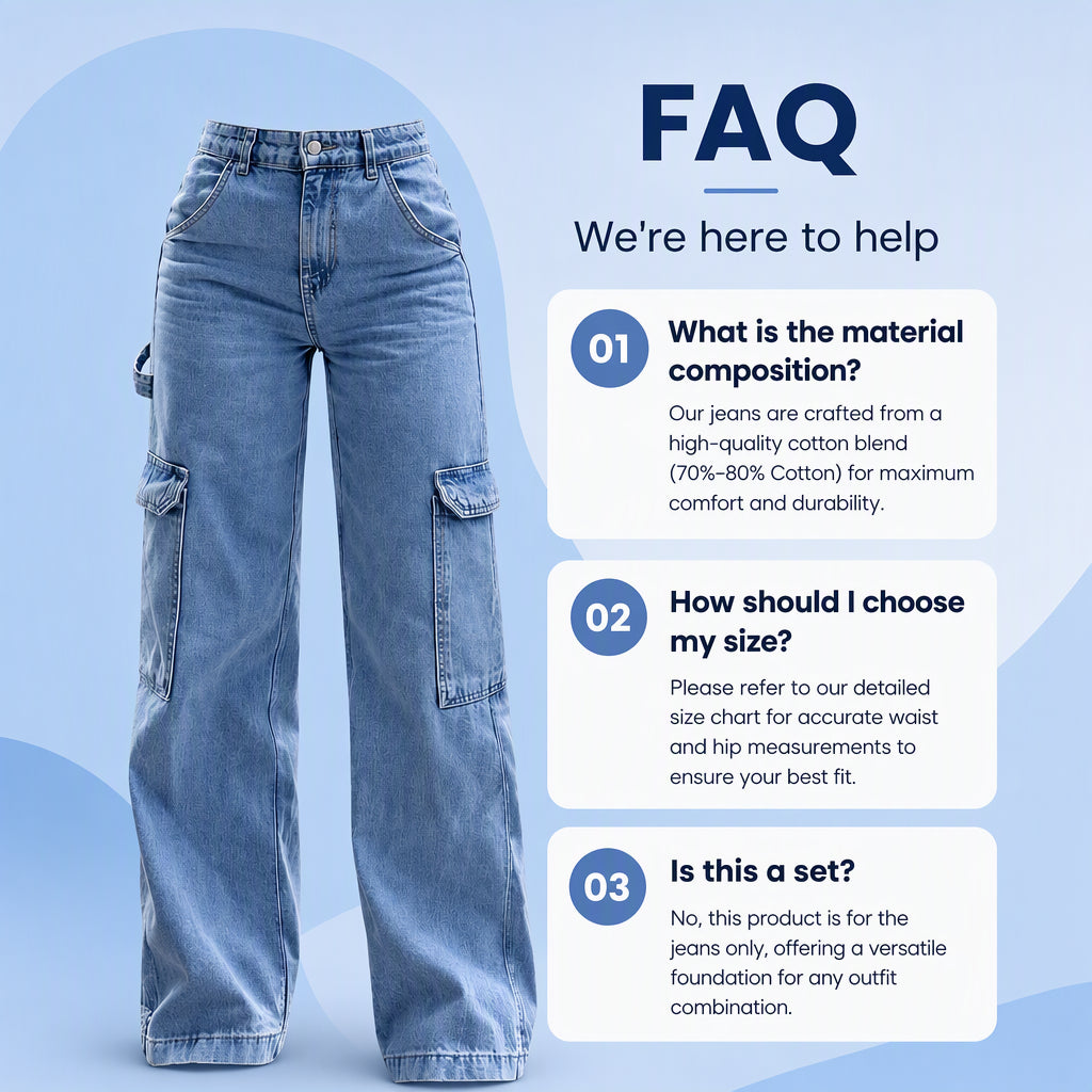 💖Black Friday Mega Deal – 50% off!💖 👖 Women's High-Waisted Stretch Denim Cargo Pants