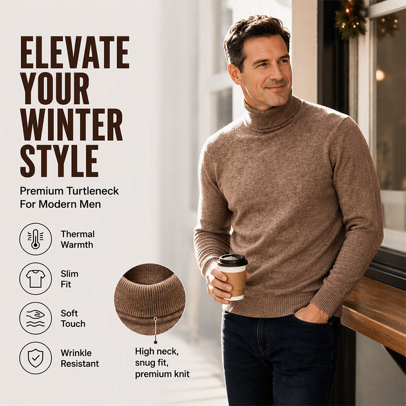 🖤Black Friday Sale:50% OFF🖤 Men's Classic Slim Fit Turtleneck Sweater
