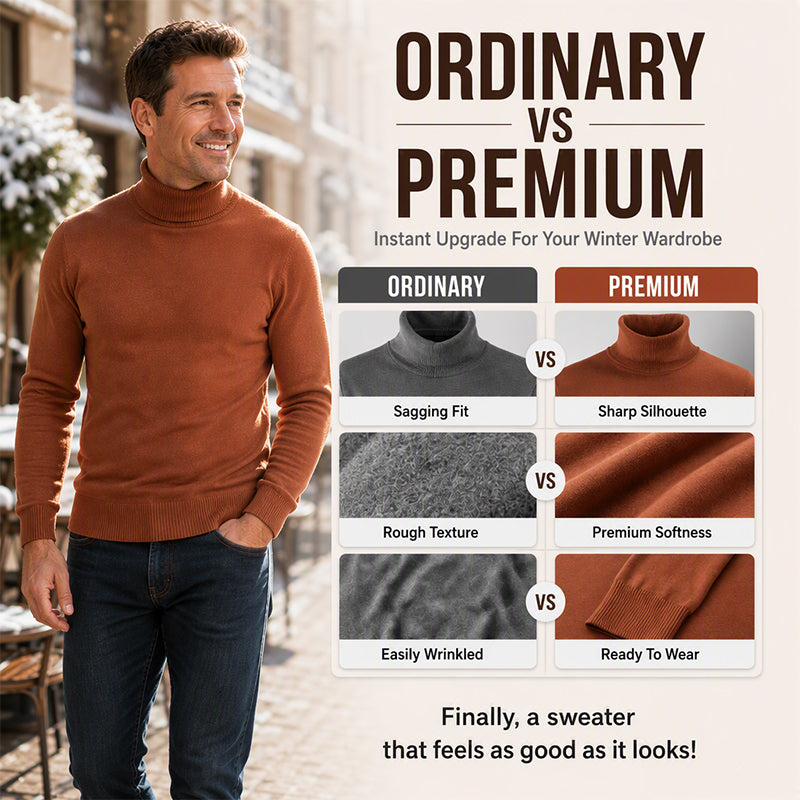 🖤Black Friday Sale:50% OFF🖤 Men's Classic Slim Fit Turtleneck Sweater