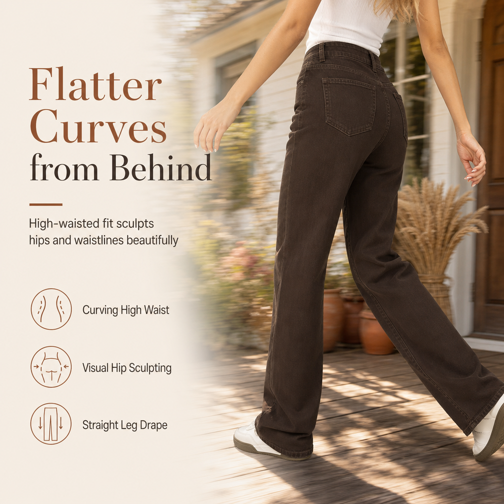 💖Black Friday Mega Deal – 50% off!💖 🤠 Women's Loose Fit Straight Leg Denim Jeans
