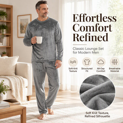 ❄️ Cozy Winter Comfort ✨ Men's Thermal Velvet Pajama Set – Soft, Warm & Perfect for Relaxing Nights 💤