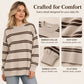 💖Black Friday Mega Deal – 50% off!💖 Women's Casual Crewneck Striped Top