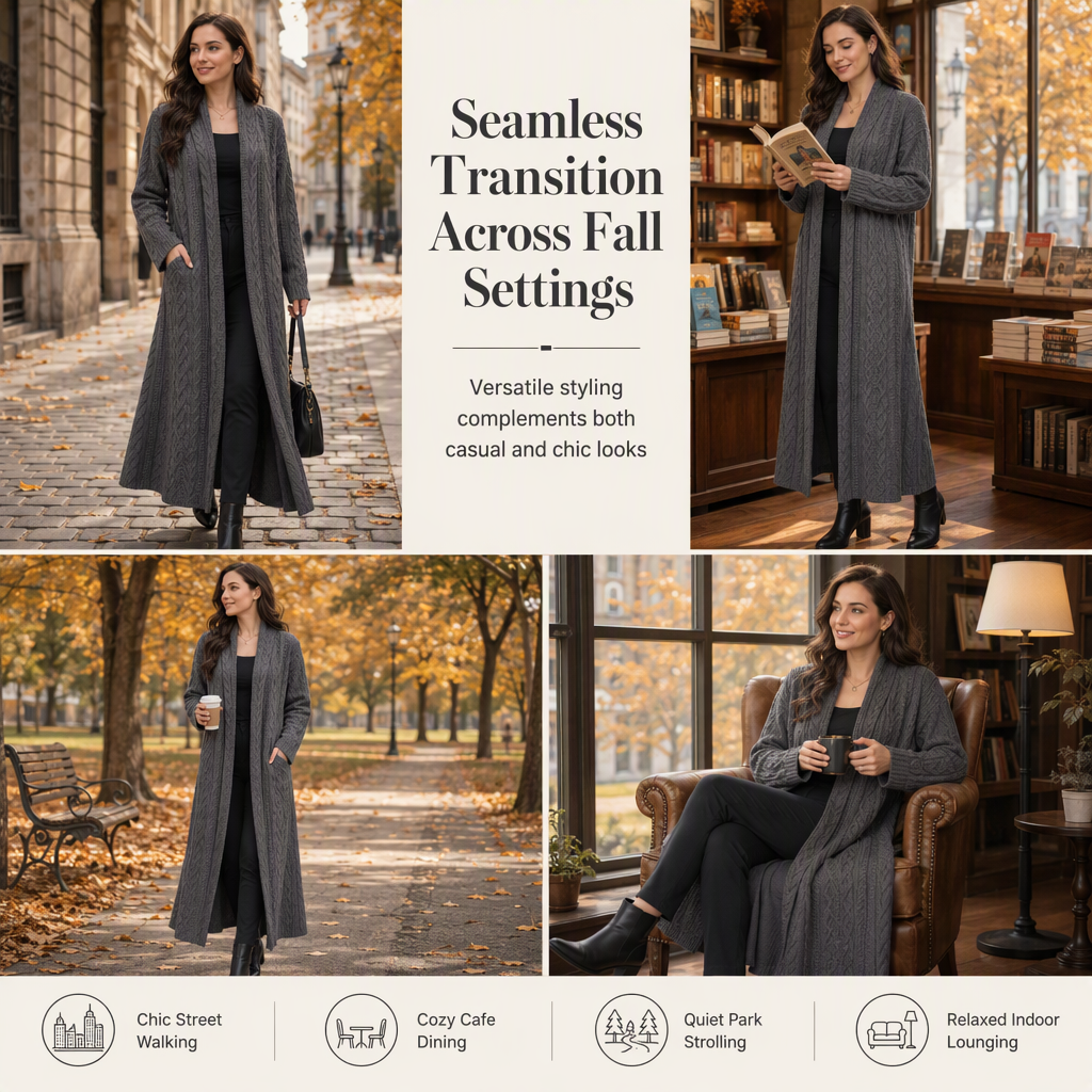 💖Black Friday Mega Deal – 50% off!💖 🍁 Casual Solid Color Long Knit Cardigan Sweater