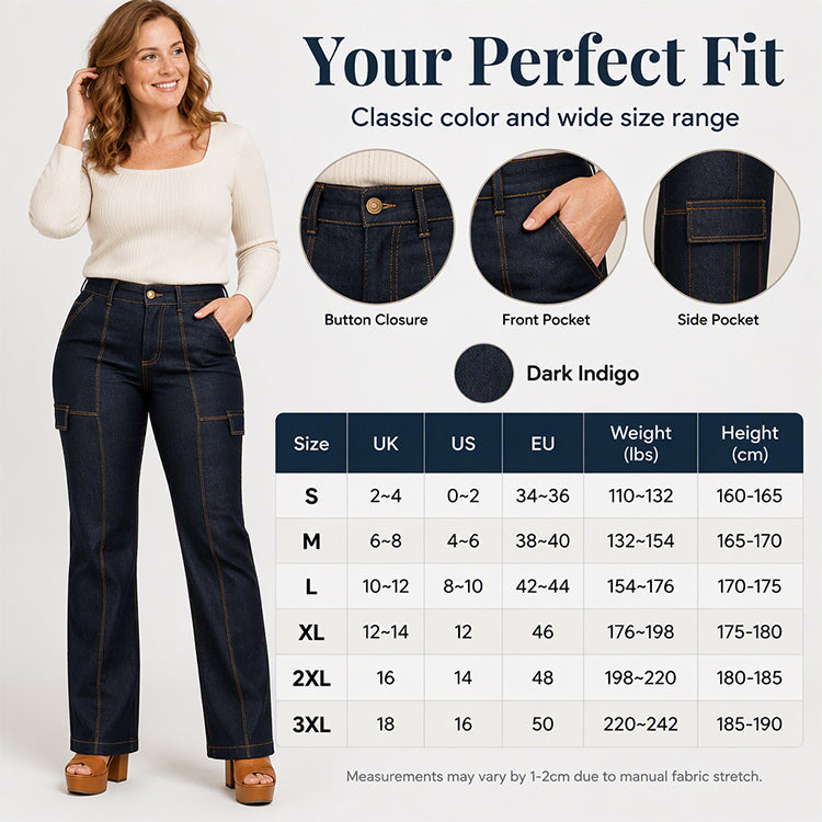 💖Black Friday Mega Deal – 50% off!💖 Women's High Waisted Contrast Stitching Wide-Leg Jeans