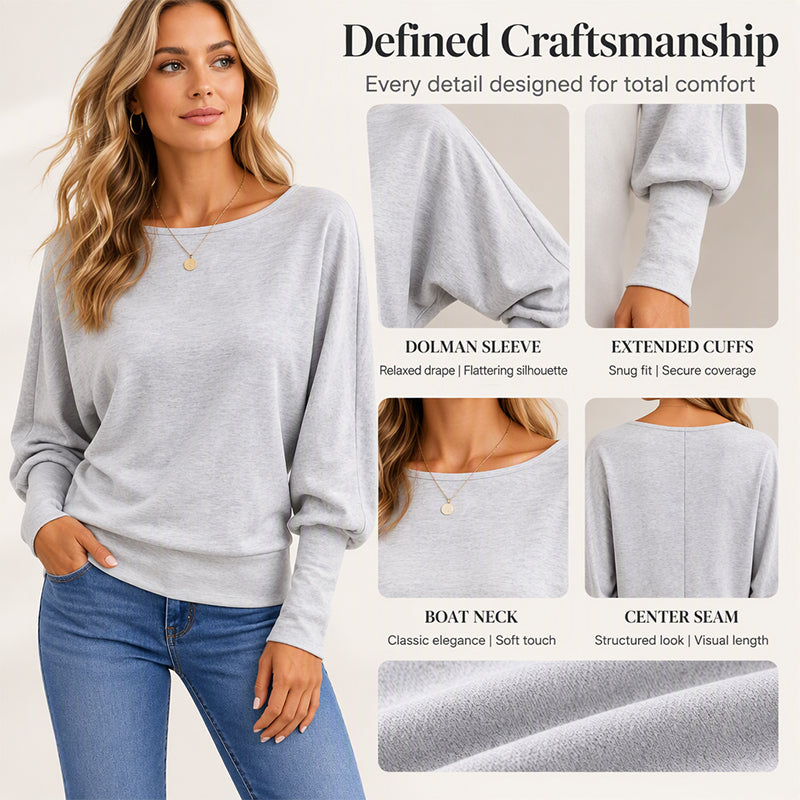 💖Black Friday Mega Deal – 50% off!💖 ✨Women's Casual Batwing Sleeve Sweater