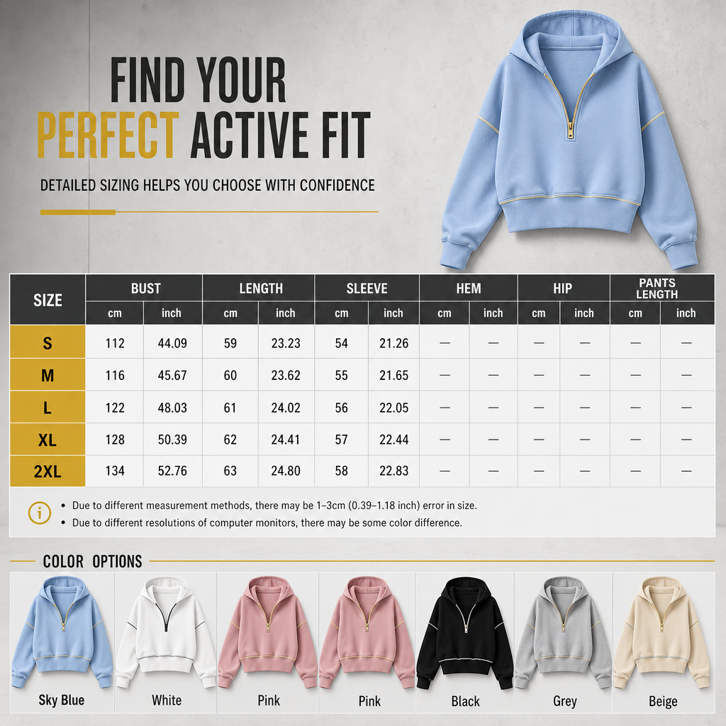 💖Black Friday Mega Deal – 50% off!💖 🌷Womens Cropped Zip Up Hoodie with Contrast Trim Long Sleeve Loose Fit Solid Color Casual Sweatshirt