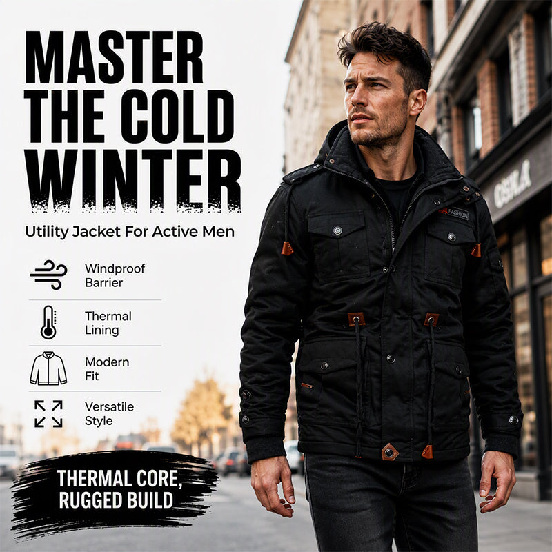 🖤Black Friday Sale:50% OFF🖤 🧥 Men's Winter Thermal Detachable Hooded Jacket