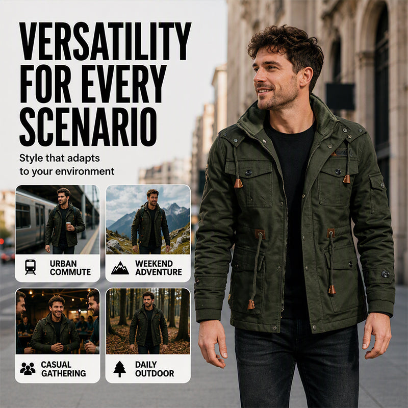 🖤Black Friday Sale:50% OFF🖤 🧥 Men's Winter Thermal Detachable Hooded Jacket