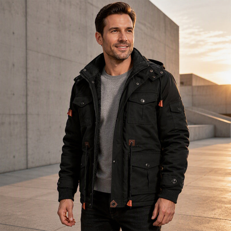 🖤Black Friday Sale:50% OFF🖤 🧥 Men's Winter Thermal Detachable Hooded Jacket