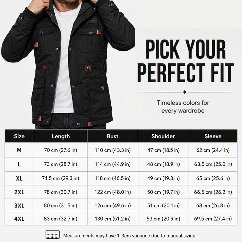 🖤Black Friday Sale:50% OFF🖤 🧥 Men's Winter Thermal Detachable Hooded Jacket