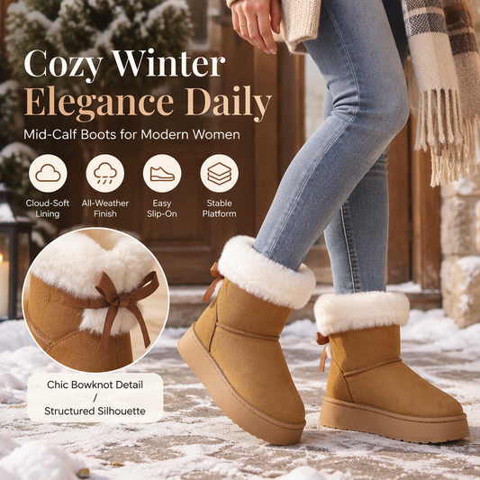 ❄️ Women's Platform Mid-Calf Snow Boots
